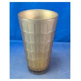 Textured Gold Tone Glass Tumbler