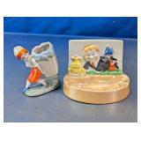 Scotch Whisky Boy Ashtray & Boy Basket Holder Set