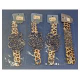 Leopard Print Leather Bracelet Assortment