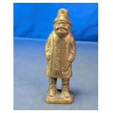 Gold Tone Fisherman Figurine