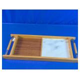 Georges Briard Wood & Marble Serving Tray