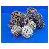 Decorative Wicker Twig Orb Spheres Lot