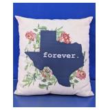 Texas Forever Floral Decorative Throw Pillow Cover