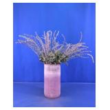 Artificial Lavender Arrangement in Glass Vase