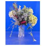 Artificial Floral Arrangement In Glass Vase
