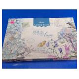Christian Art Gifts Floral Glass Cutting Board