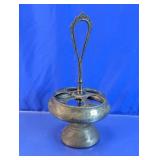 Decorative Engraved Metal Condiment Caddy