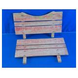 Rustic Wooden Bench Set