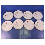 Vintage Contour China Treasure Pink Rose Plates