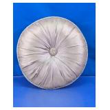 Round Decorative Pleated Throw Pillow