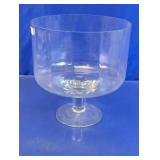 Clear Glass Pedestal Footed Trifle Bowl