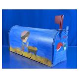 Hand-Painted Christmas Metal Mailbox