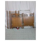 Vintage Edison Wood Products Baby Bed Lot