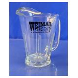 Vtg Weimar Centennial Glass Pitcher
