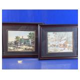 Framed Rural Landscape Art Prints Set