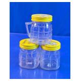 Vintage Plastic Baby Food Jars Set