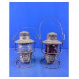 Pair Of Railroad-Style Lanterns