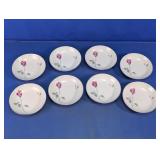 Contour Rose Pattern Dessert Plates Set