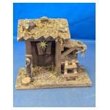 Wooden Nativity Stable Display