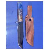 Custom Handcrafted Bowie Knife w/Leather Sheath