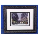 Framed  Old North Church Winter Photograph