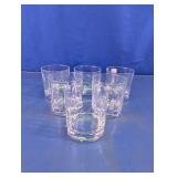 Clear Glass Lowball Tumblers Lot
