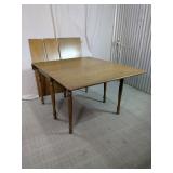Vintage Wood Drop-Leaf Dining Table