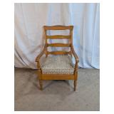 Vintage Wooden Armchair w/ Patterned Cushion