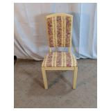 Floral Upholstered Wood Dining Chair