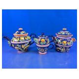 Decorative Ceramic Tea Set With Canister