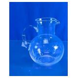 Clear Glass Round Beverage Pitcher