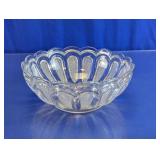 Clear Pressed Glass Scalloped Bowl