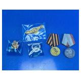 Vtg Military Insignia and Medals Assortment