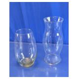 Clear Glass Vase & Hurricane Lamp Shade Set