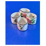 Franciscan Desert Rose Ceramic Napkin Rings Set