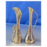 Silver Plated Decorative Vase Pair