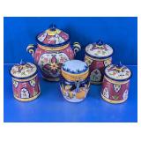 Hand-Painted Ceramic Kitchen Canister Set