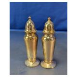 Gold Plated Oneida Salt & Pepper Shakers Set