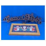Season Of Thanks Sign & Christmas Wall Decor Set