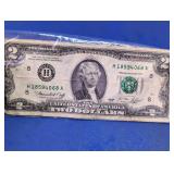 1976 Series US $2 Two Dollar Federal Reserve Note