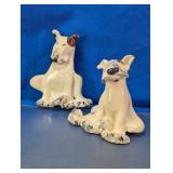 Ceramic Dog Figurine Pair