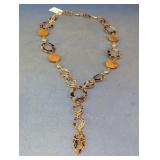Animal Print Linked Statement Necklace