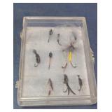 Assorted Fly Fishing Flies With Case