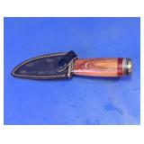 Custom Damascus Steel Hunting Knife w/ Sheath