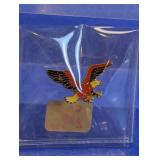 Enameled Soaring Eagle Lapel Pin