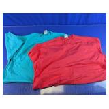 Pluma Red & Turquoise Cotton T-Shirt Pair