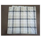 Cream Plaid Throw Blanket