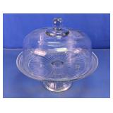 Clear Glass Pedestal Cake Stand with Dome