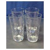 Clear Embossed Glass Tumbler Set