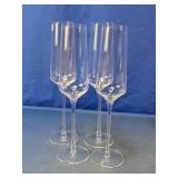 Clear Glass Champagne Flute Set